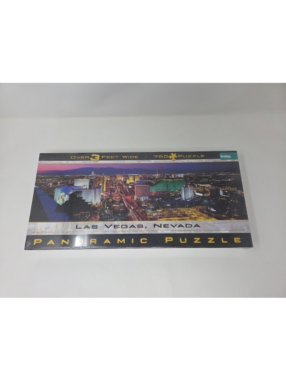 New Buffalo Games 750 Piece Jigsaw Puzzle Las Vegas Nevada Panoramic 3 Feet Wide